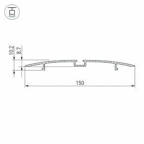 Профиль подвесной Arlight MULTI B-2000 ANOD 014536