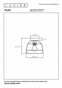 Накладной светильник Lucide Filox 00129/01/30