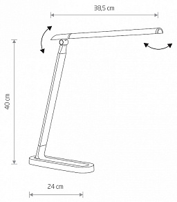 Настольная лампа офисная Nowodvorski Chic Led 8357