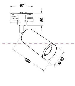 Светильник на штанге Maytoni Focus TR028-3-GU10-B