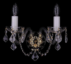 Бра Bohemia Ivele Crystal 1400 1402B/2/141G/Leafs