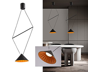 Подвесной светильник Italline IT03-1429 IT03-1430 black/orange