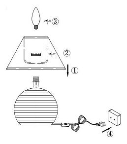 Настольная лампа декоративная Globo Temple 21684