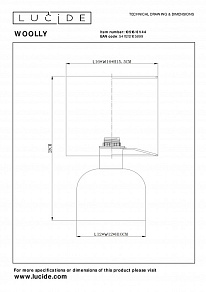 Настольная лампа декоративная Lucide Woolly 10516/01/44