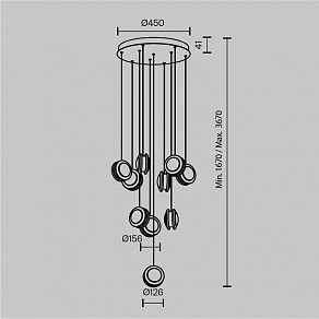 Подвесная люстра Maytoni Pharao MOD361PL-L41BS3K