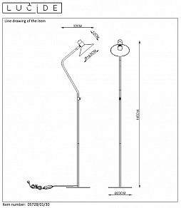 Торшер Lucide Pepijn 05728/01/30