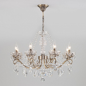 Потолочная люстра Eurosvet Teodore 10103/8 античная бронза/прозрачный хрусталь Strotskis