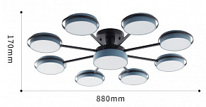 Потолочная люстра Arte Milano Ferrara 250406/8+1 Gr