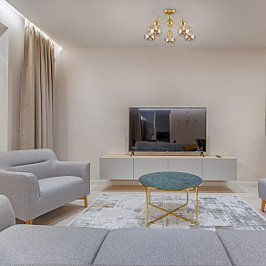 Люстра на штанге Eurosvet Fabia 30148/5 перламутровое золото