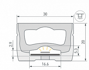 Профиль накладной гибкий Arlight WPH-FLEX 062840