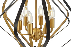 Подвесная люстра LUMINA DECO Crulia LDP 8005-6 BK+MD