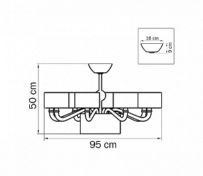 Люстра на штанге Lightstar Tessuto 801087