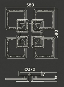 Потолочная люстра Ambrella FA FA4424