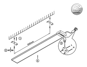 Накладной светильник Globo Savinja 41622W1