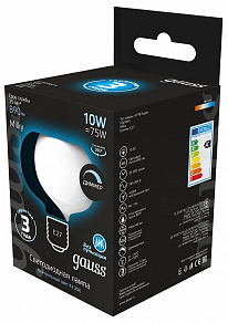 Лампа светодиодная Gauss Filament E27 10Вт 4100K 1017802210-D