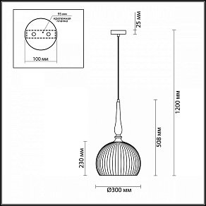 Подвесной светильник Odeon Light Runga 4766/1