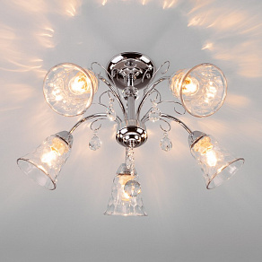 Люстра на штанге Eurosvet Norene 30157/5 хром