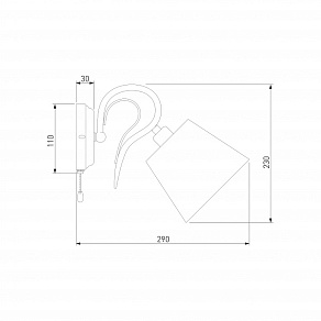 Бра Eurosvet Lilly 60074/1 античная бронза