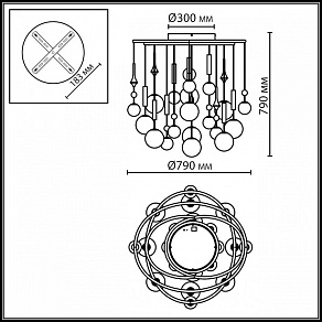 Подвесная люстра Odeon Light Callisto 5457/21C