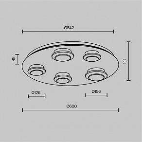 Потолочная люстра Maytoni Pharao MOD361CL-L58BS3K