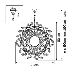 Подвесная люстра Lightstar Medusa 890189