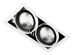 Встраиваемый светильник Ambrella T T812 BK/CH 2*12W 4200K