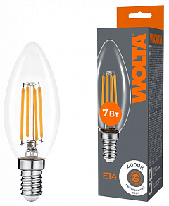 Лампа светодиодная Wolta  E14 7Вт 4000K WF-C35-7W4KE14