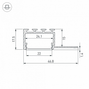 Профиль встраиваемый Arlight PLS 058464