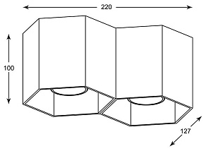 Накладной светильник Zumaline Polygon 20036-WH