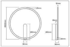 Накладной светильник Denkirs ROUND DK5035-BK