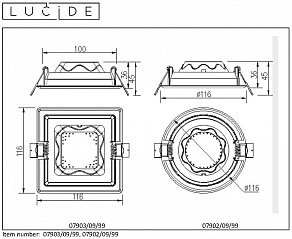 Накладной светильник Lucide Tendo-Led 07903/09/99