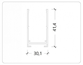 Трек накладной AM-Group  AM541 3M WH SMART