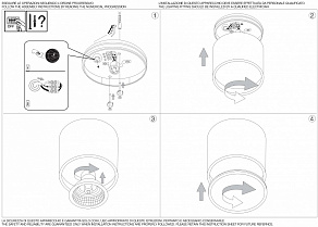 Накладной светильник Ideal Lux Gun GUN PL1 GRIGIO