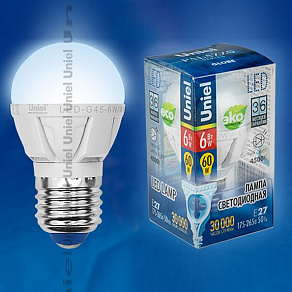 Лампа светодиодная Uniel ALP01WH E27 6Вт 4500K 07904