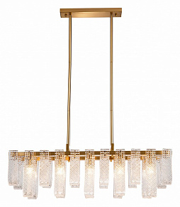 Люстра на штанге Indigo Brina 12027/10PL Brass