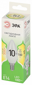 Лампа светодиодная Эра Green Line E14 10Вт 3000K LED B35-10W-830-E14 GL