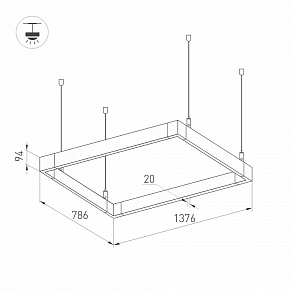 Подвесной светильник Arlight LINEAIR FLAT 032996