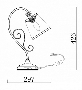 Настольная лампа декоративная Freya Driana FR2405-TL-01-BZ