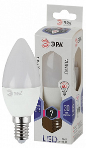 Лампа светодиодная Эра Стандарт E14 7Вт 6000K LED B35-7W-860-E14