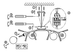 Потолочная люстра Globo Orlene 56392-4D