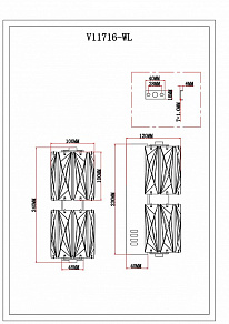 Бра Moderli Prismique V11716-WL