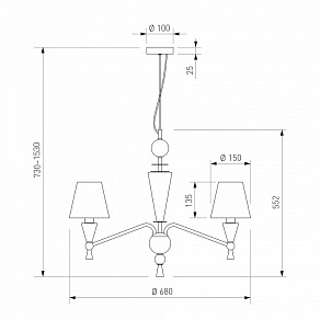 Подвесная люстра Eurosvet Teja 101014/6