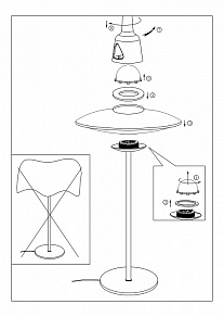 Настольная лампа декоративная Eglo Milea 1 94427