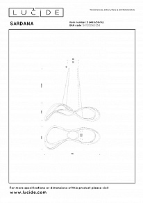 Подвесной светильник Lucide Sardana 52400/59/02