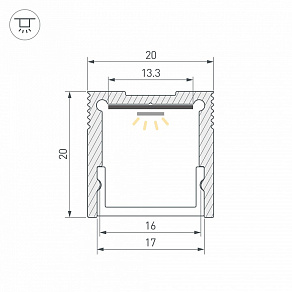 Профиль накладной Arlight SL-SLIM 059789
