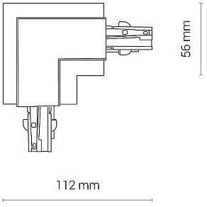 Соединитель угловой L-образный для треков Nowodvorski Ctls Power 8683