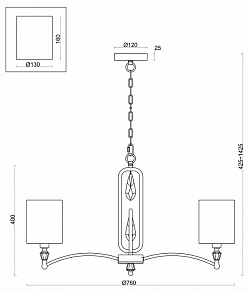 Подвесная люстра Freya Riverside FR1007PL-07BS