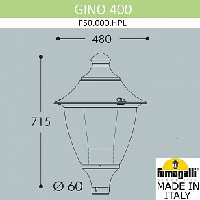 Консольный светильник Fumagalli GINO F50.000.000.LXH27