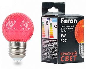 Лампа светодиодная Feron  E27 1Вт K 52164