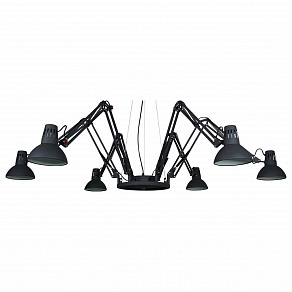Подвесная люстра Arte Lamp Engineer A2043SP-6BK